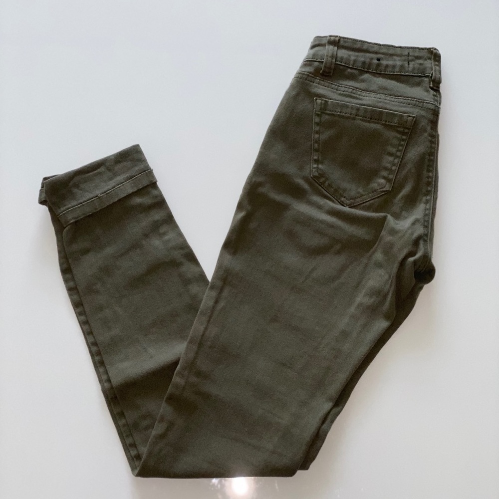 Size 0 dark green Skinny jeans